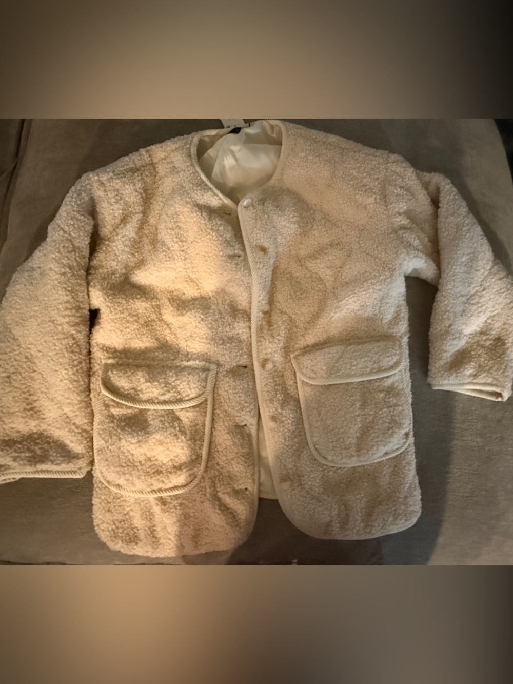 Lush Cream Sherpa Puffer Coat